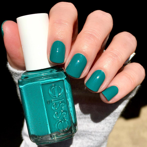 ESSIE743免烤显白孔雀绿指甲油
