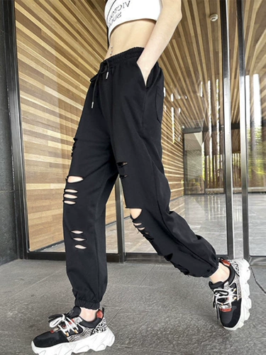 Летние тонкие трендовые штаны для отдыха, в корейском стиле, по фигуре