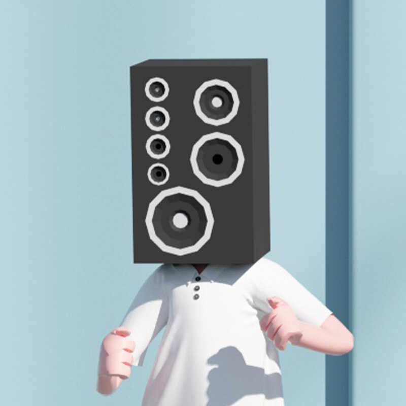 监控人VS马桶人音箱人电视人时钟人头套纸模DIY手工COS头套
