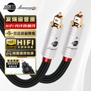 JIB德国蟒蛇hifi发烧级SPDIF高聚光数字光纤音频线5.1声道方对方电视电脑*接功放音箱回音壁连接线BB101