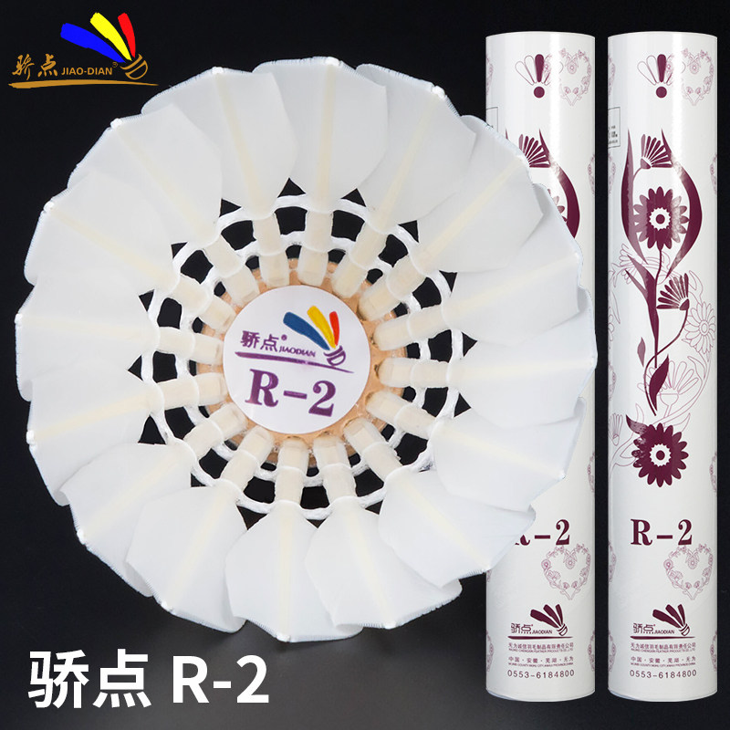 正品骄点羽毛球R2/R-2飞行稳定好手感耐打12只装比赛超级耐打ymq