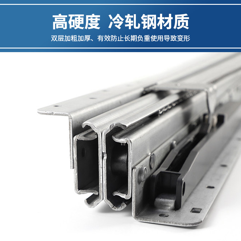 楼梯柜重型缓冲滑轨道鞋柜储物柜下阻尼承重导轨收纳柜抽拉式抽屉