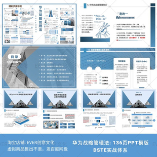 华为战略管理法DSTE实战体系136页PPT模版华为战略管理思想工具