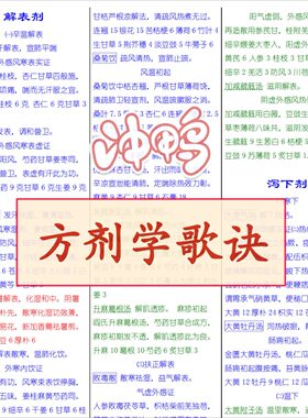 2025中医综合中医考研执业医师方剂学方歌PDF电子版