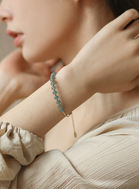 天然A货翡翠手镯细镯冰蓝翡翠手