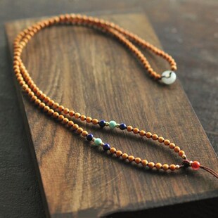 原创DIY女款 翡翠玉器项链挂绳清新毛衣链 3.5mm超小橄榄核绿松石