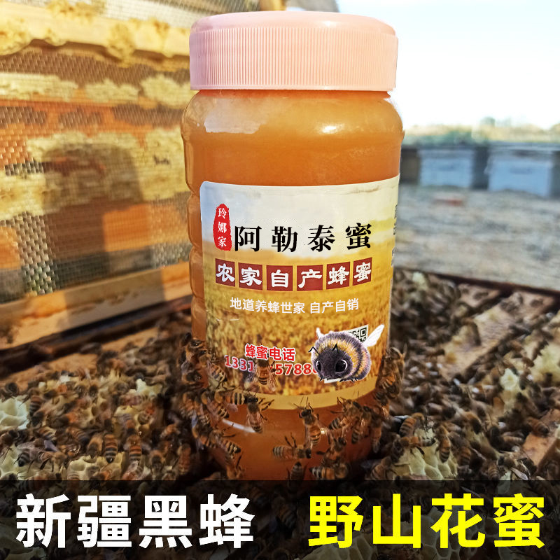 新疆黑蜂蜜纯正原蜜农家自产深山蒲公英花蜜2斤装纯蜂蜜非百花蜜 传统滋补营养品 蜂蜜 原图主图