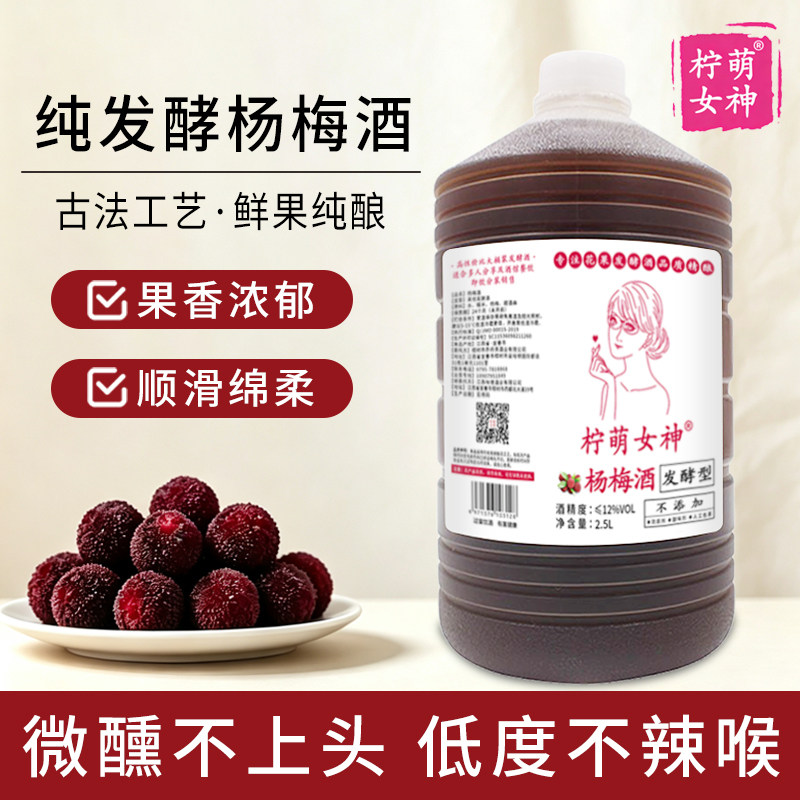 杨梅发酵酒自酿低度甜酒杨梅味米果酒
