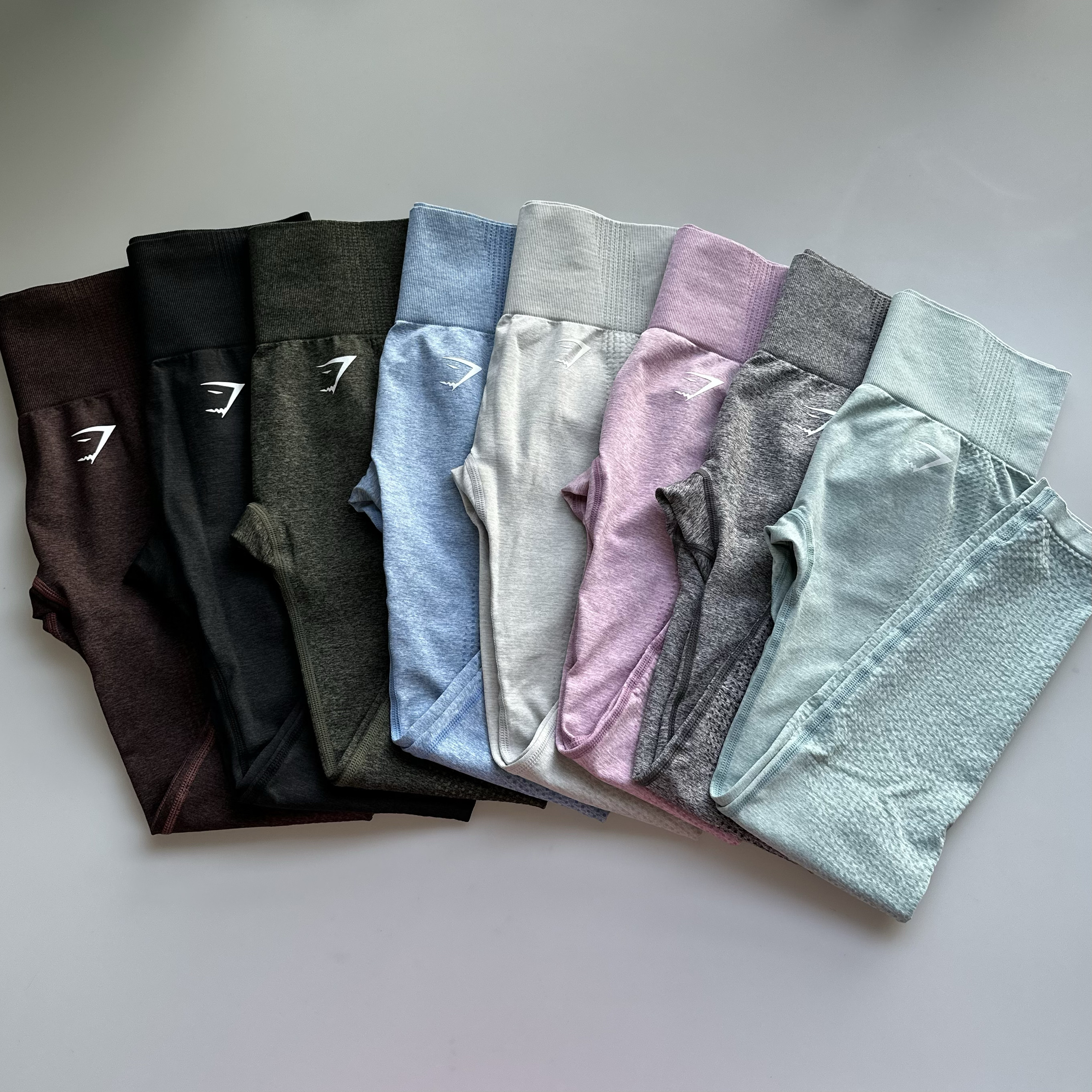 鲨鱼GYMSHARK健身裤高腰紧身运动提臀九分无尴尬线运动裤