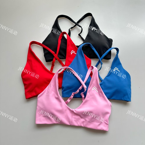 Oner active健身文胸速干透气交叉露背扭结运动美背欧美性感防震