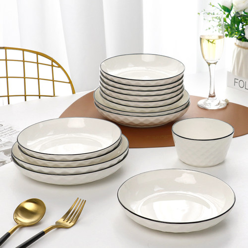 怀瑾饭盘陶瓷大众圆形