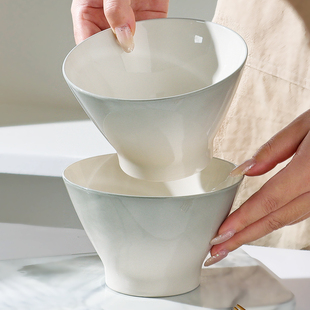 陶瓷斗笠碗5英寸2026新款家用饭碗面碗渐变高级感甜品酸奶碗餐具