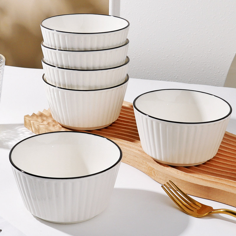 米饭碗家用2026新款陶瓷吃饭小碗釉下彩餐具汤碗盘子菜盘碗碟套装,餐饮具,碗,淘宝优惠券,粉丝福利购,淘宝优惠卷