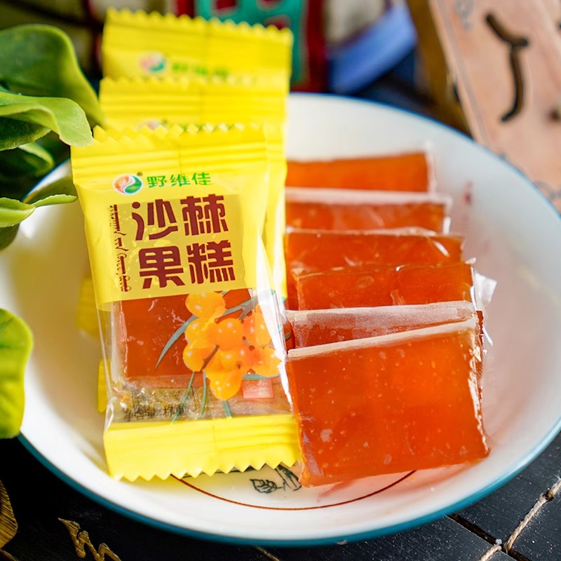 沙棘果干野生沙棘糕内蒙原浆沙刺果糕沙棘膏小包装蓝莓果膏