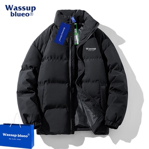 WASSUP BLUEO羽绒服男款2024年冬季新款潮牌加厚保暖面包服外套女