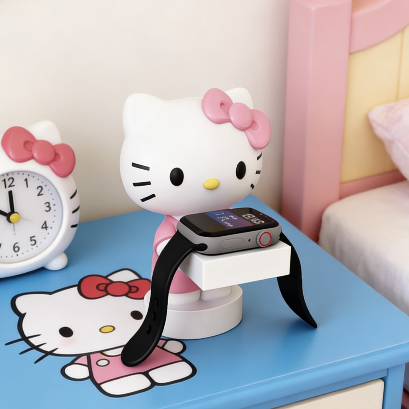 HelloKitty手表充电器放置支架适用于苹果s9送朋友轻奢高级感摆件