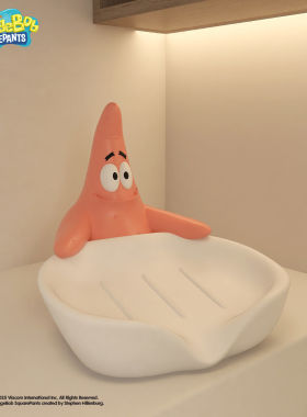 家用卡通置物架便携式沥水可爱肥皂盒洗漱台台面收纳海绵宝宝周边