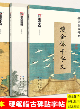 墨点字帖硬笔临古碑帖行书楷书钢笔字帖 瘦金体千字文怀仁集王羲之圣教序赵孟頫道德经成人初学者古风字帖