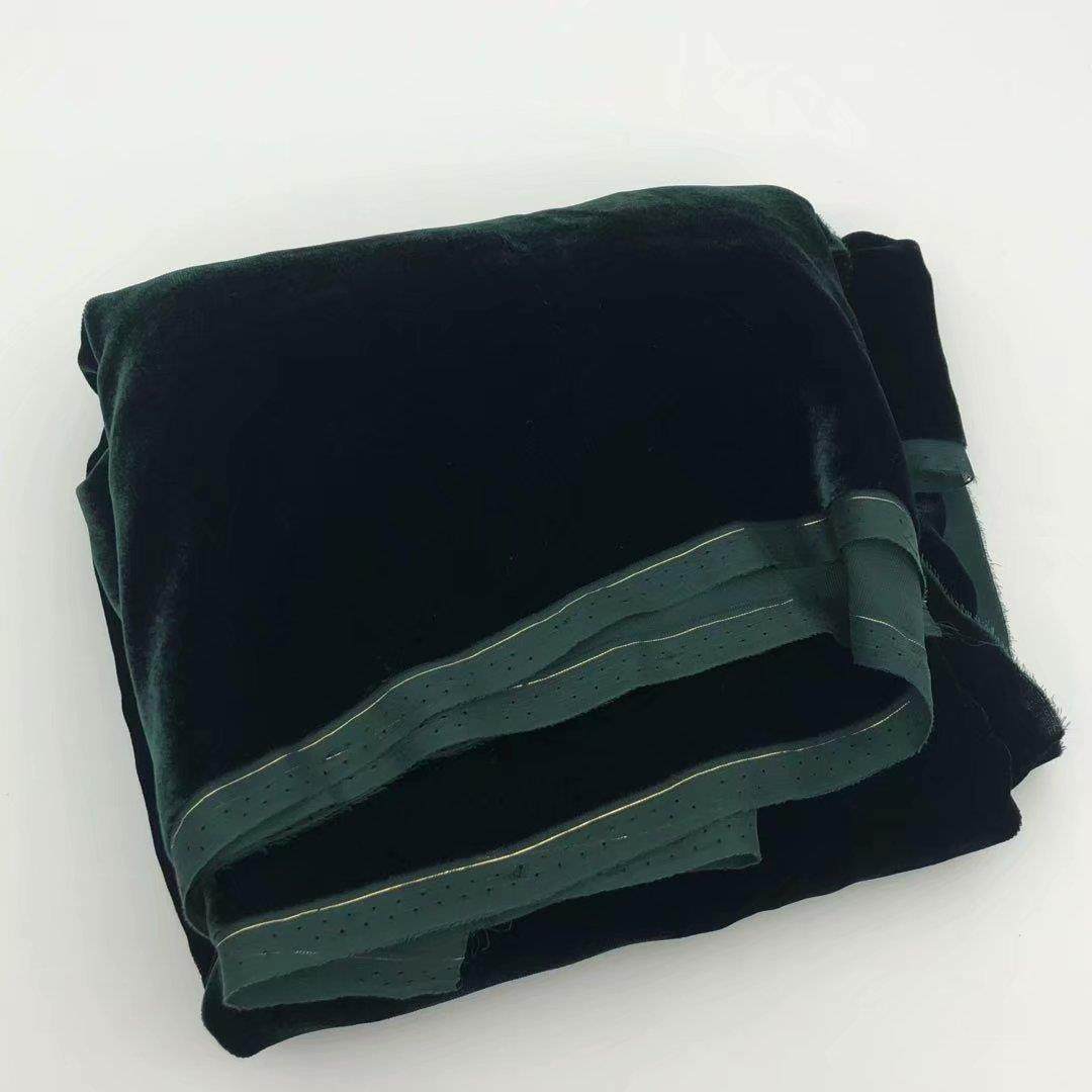 真丝墨绿色真丝绒乔绒丝绸零料做旗袍天鹅绒碎步桑蚕丝金丝绒布料