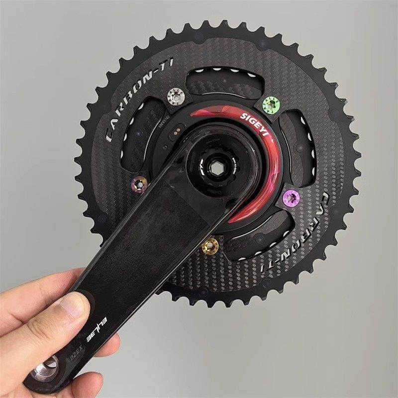 ELILEE XXE公路车碳纤维曲柄 XCADEY/SIGEYI 盘爪功率计牙盘 盘片