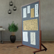 落地可移动磁性书法毛毡墙贴国画素描美术毛笔字画室教学画板展览作品展示板磁吸铁白板画架公告宣传栏展板