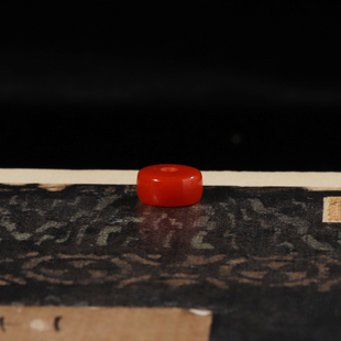 瓦西南红直切隔片柿子红隔珠 满肉满色直径8.3mm*厚度4.1mm 51号