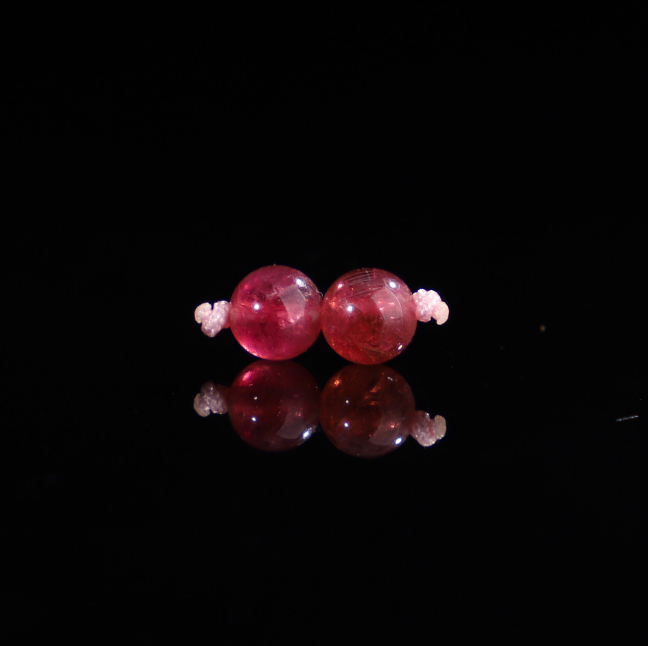 天然红色碧玺散珠子手链diy女士5.2mm串珠电气石 144号 一物一图
