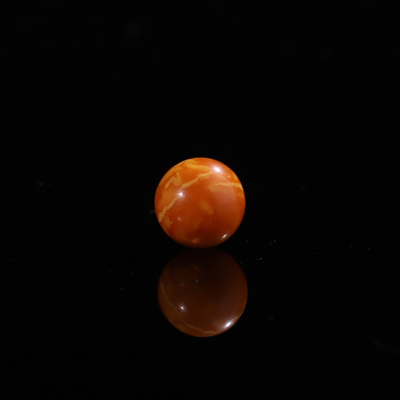天然琥珀原石DIY手串配珠 毕业级老蜜蜡单珠散珠8.6mm圆珠 LLY152