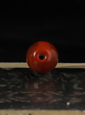 川料南红磨砂火焰纹直径10mm*对孔9.3mm苹果珠 南红珠子散珠178号