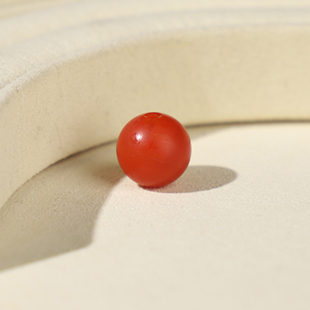 天然保山南红单珠 滴水洞料 满色满肉 油润度高保山南红12mm散珠