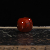 毕业级凉山南红玛瑙牛血红老型珠10.8mm 对孔9.7mm 一物一图288号