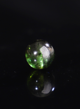 天然绿色碧玺散珠子手链diy女士手串项链10.2mm串珠47号一物一图