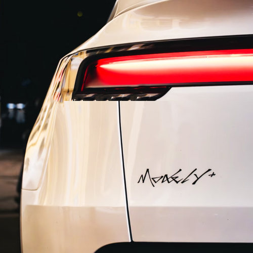 适用于TESLA特斯拉全系列赛博车贴Model3ModelY尾标贴纸手写体