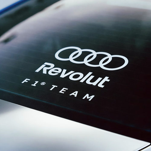 奥迪F1车贴汽车后挡风玻璃贴画奥迪标志Revolut  F1TEAM组合贴纸