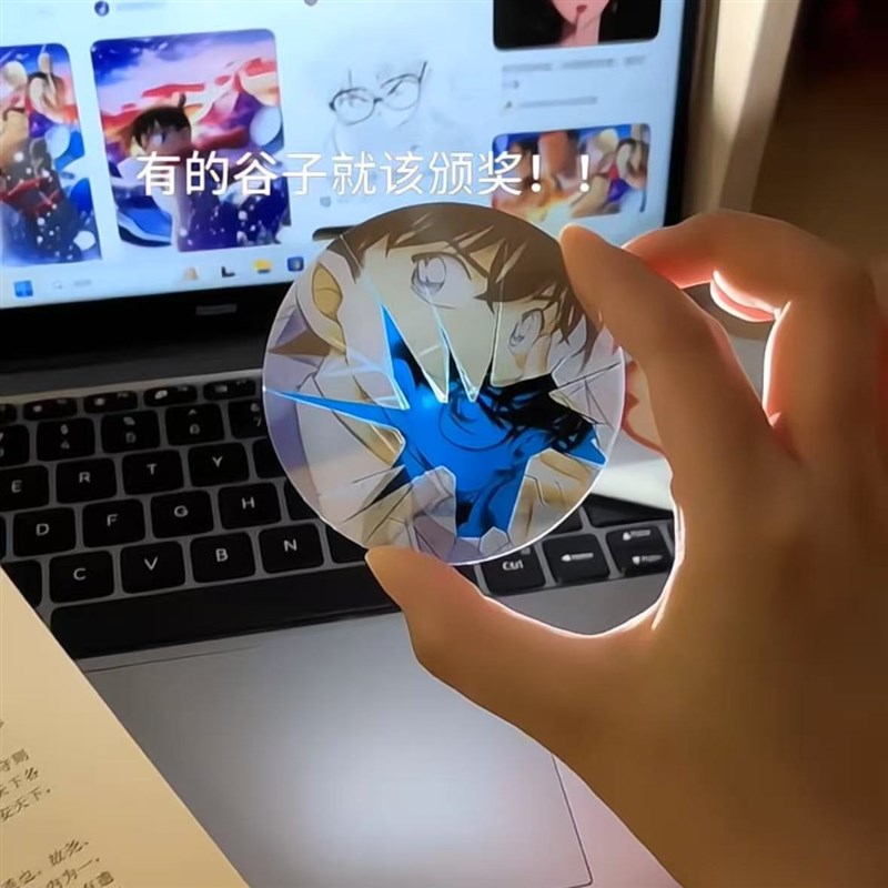 名侦探柯南镜面吧唧创意二次元同款周边破碎反光谷子纪念收藏徽章