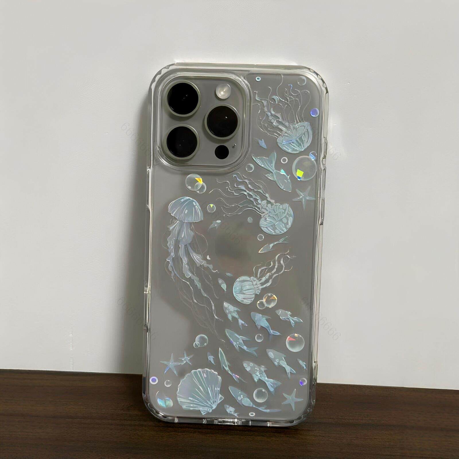 【梦幻水母贴纸】手机电脑平板通用高颜值个性装饰贴蓝色咕卡素材
