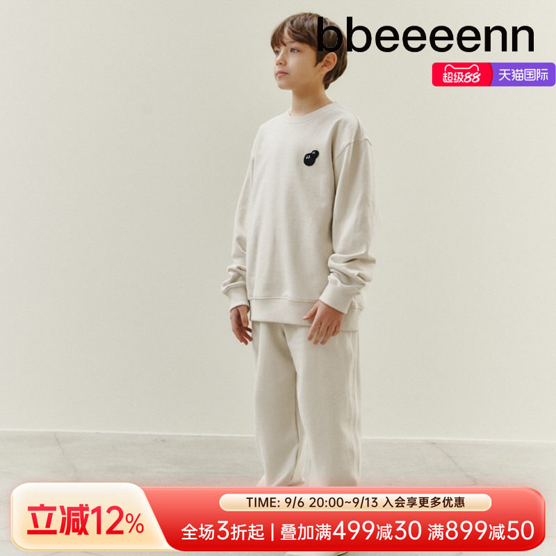 bbeeeenn圆领长袖舒适水洗纯棉
