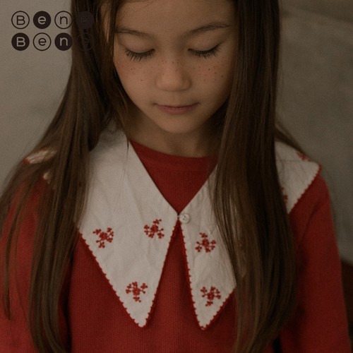 benebene韩国女童刺绣假领
