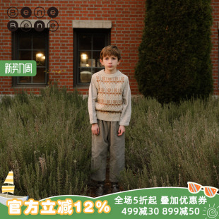 子 新生婴儿男女童加厚保暖阔腿裤 benebene灯芯绒休闲长裤 秋冬新款