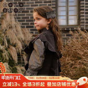 benebene设计师款针织无需马甲秋冬新款男女儿童半高领高级感上衣
