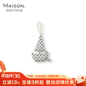 Maison bornne纯棉印花姓名标签可爱造型包包挂饰个性 布艺姓名贴