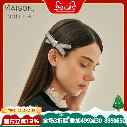 丝带闪耀发饰蝴蝶结超仙发夹