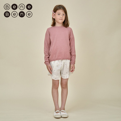 benebene春季棉背部开口针织T恤