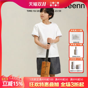 男童全棉运动薄舒适上衣 新款 bbeeeenn纯棉设计感短袖 T恤儿童夏季