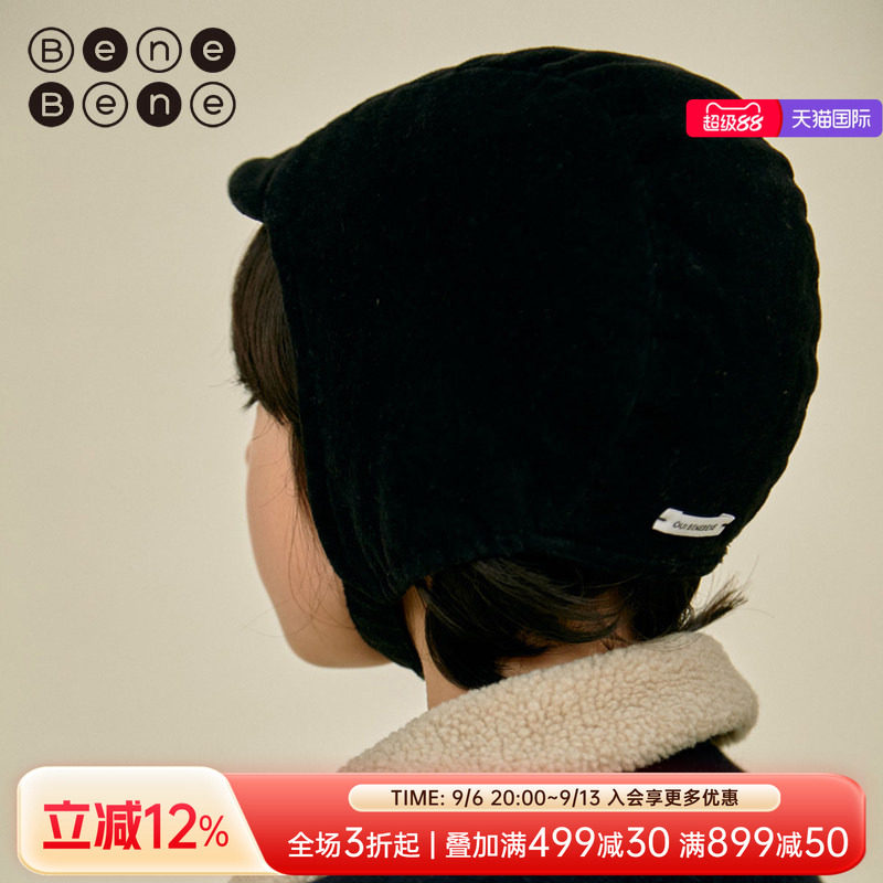 benebene飞行帽短檐加绒帽子图片