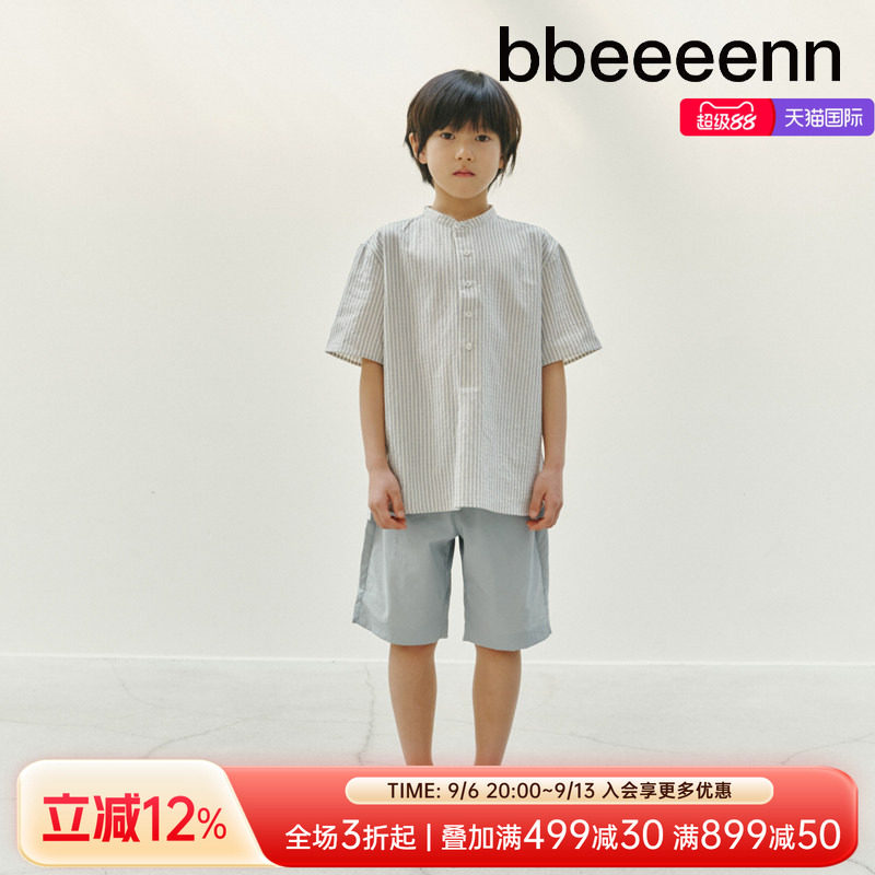 bbeeeenn棉夏季半开领衬衣图片