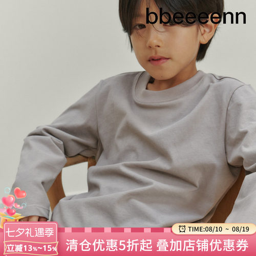 bbeeeenn圆领长袖T恤简约舒适
