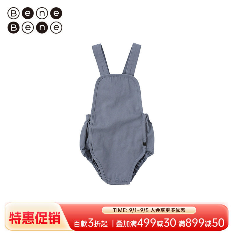 benebene童装宝宝连体衣背带短裤图片