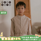 男宝宝儿童长袖 婴幼儿亨利领条纹衬衫 衬衣 春季 benebene韩国童装