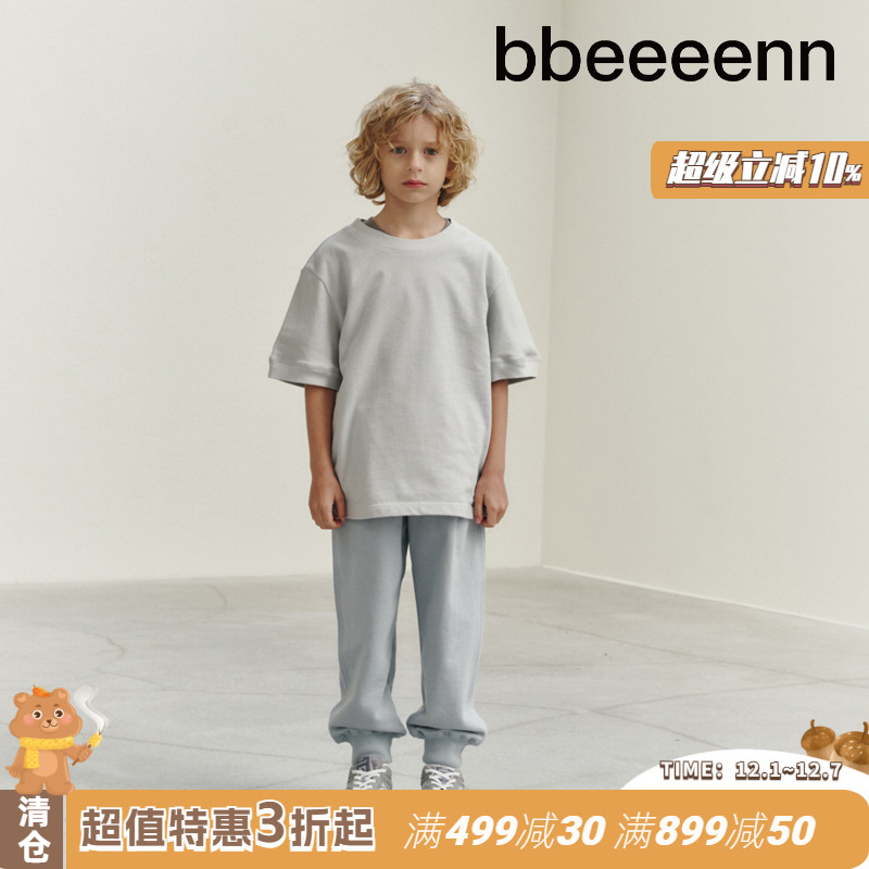 bbeeeenn圆领短袖宽松舒适简约